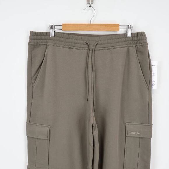 Athleta Easy Fleece Straight Leg Cargo Pant Mineral Size Large NWT - Picture 3 of 9